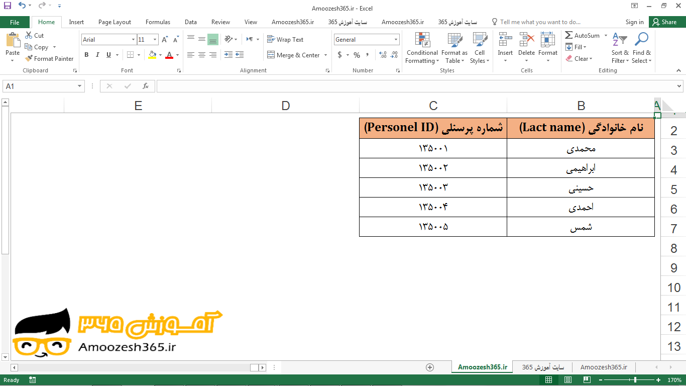 بررسی نمودن املا (Spelling) و گرامر یک متن در اکسل 2016 (Excel 2016)