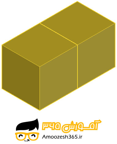 3D Mirror YZ در اتوکد سه بعدی